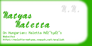 matyas maletta business card